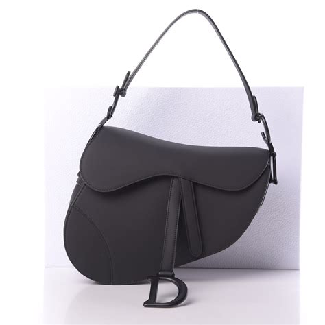 christian dior saddle bag matte black|Dior saddle bag black inside.